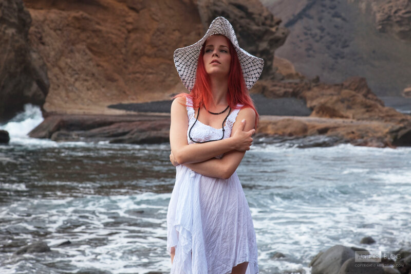 Woman with Red Hair — White, Contemplative, Afternoon