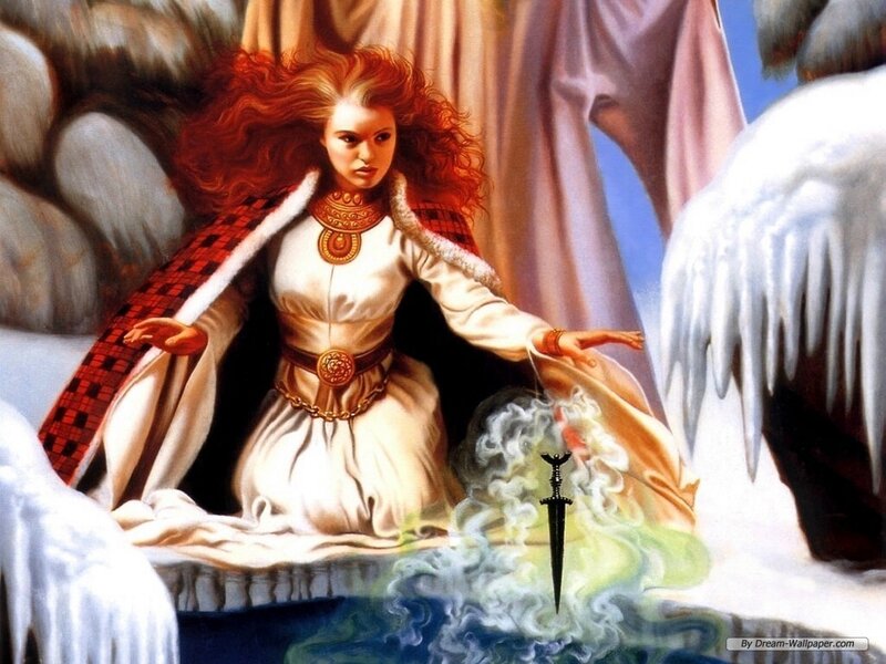 Woman with Red Hair — White, Dramatic, Winter