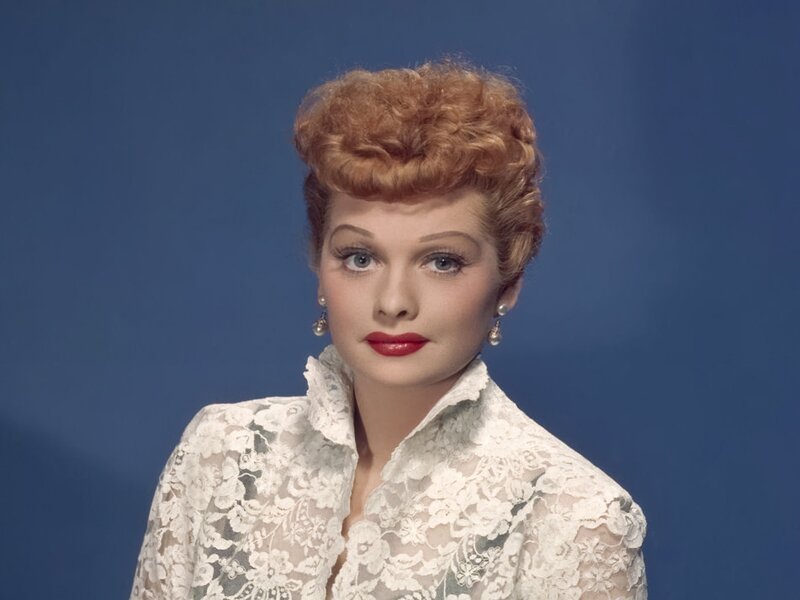Woman with Red Hair — White, Formal