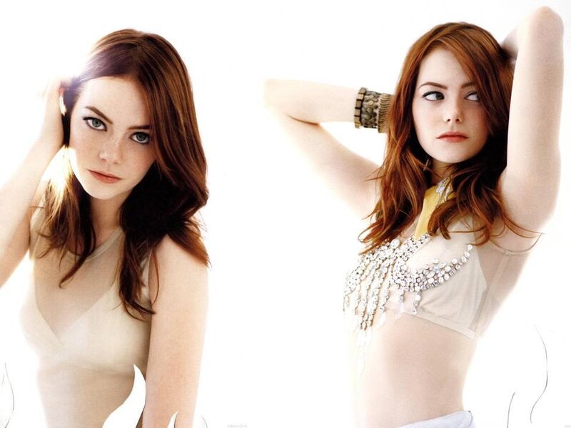 Woman with Red Hair — White, Neutral, Photograph, Top