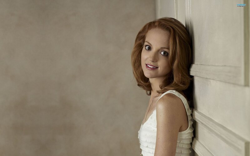 Woman with Red Hair — White, Neutral, Photograph, Wall, Dress
