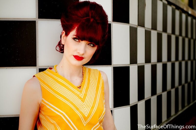 Woman with Red Hair — Yellow, Confident, Afternoon