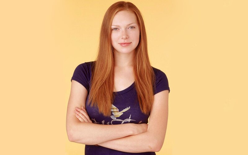 Woman with Red Hair — Yellow, Neutral, Photograph