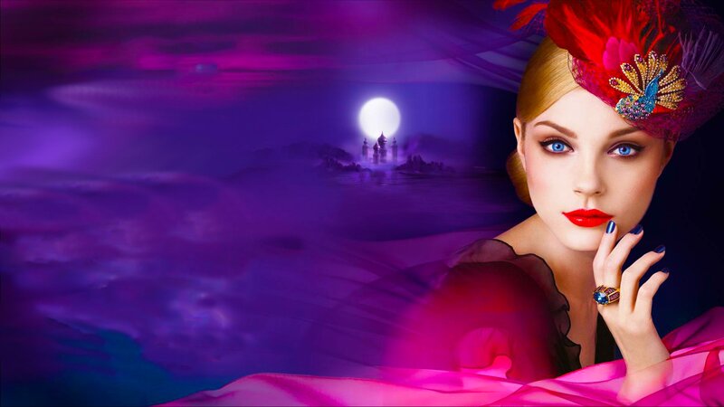 Woman with Red Hat — Purple
