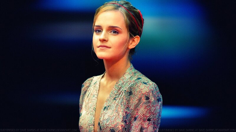 Woman with Red Headband — Blue, Dramatic