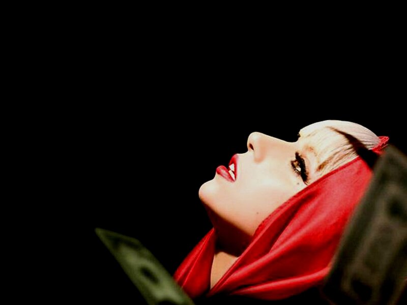 Woman with Red Headscarf — Black