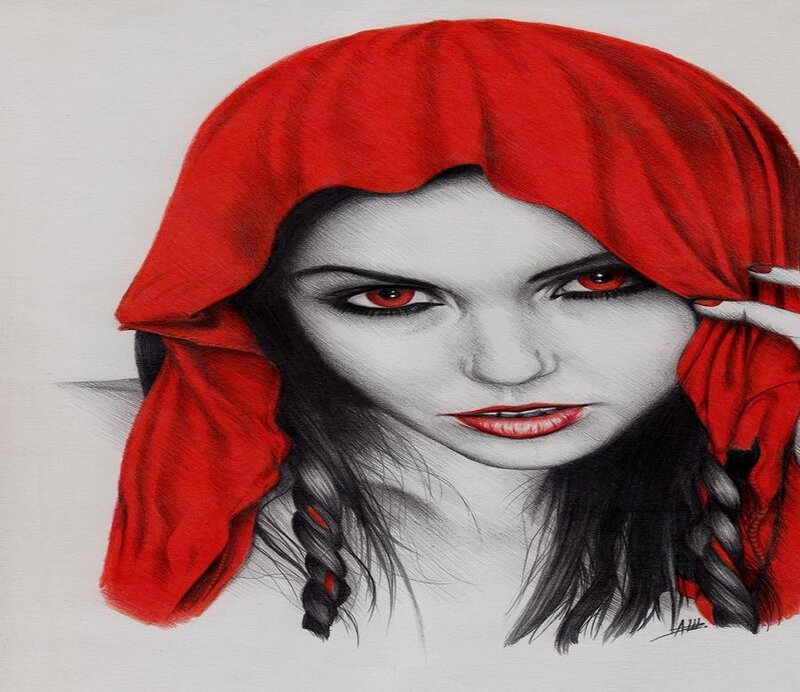 woman with red hood