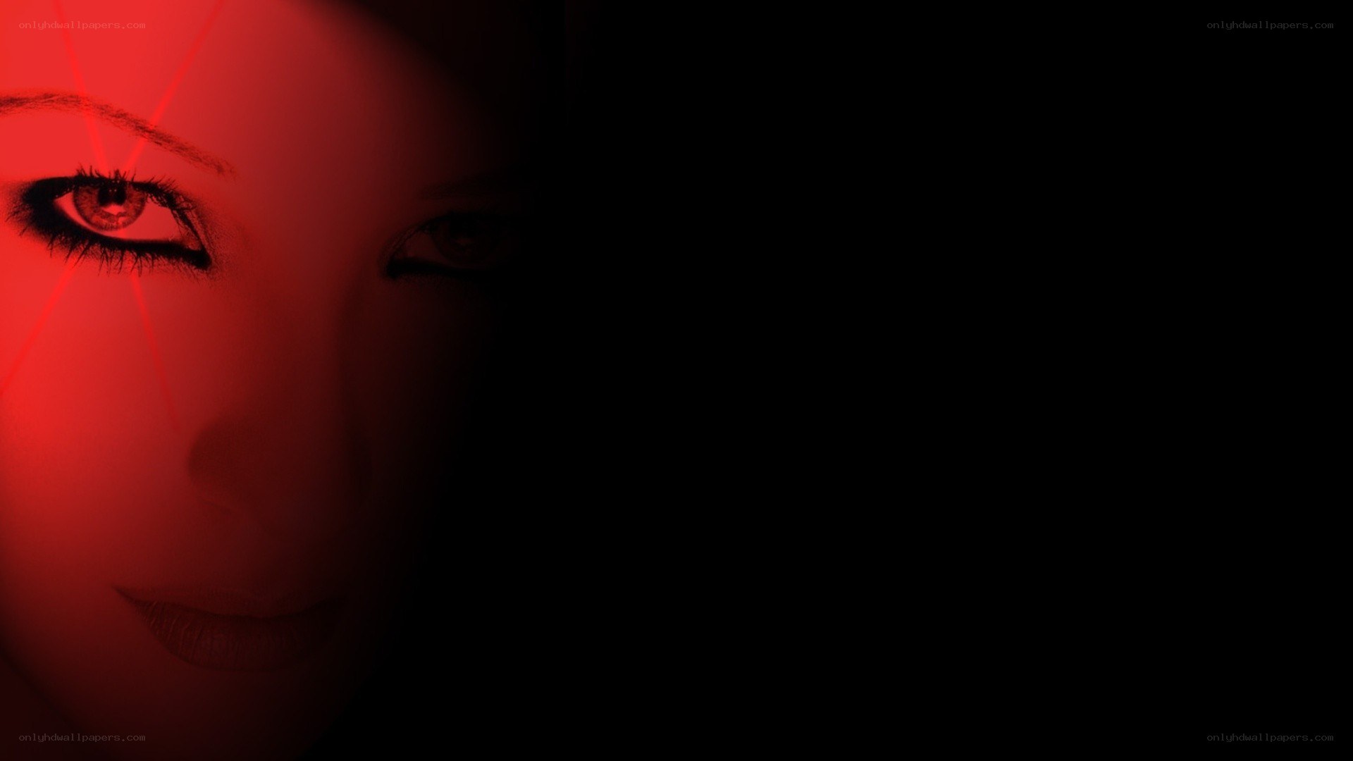 woman with red lighting