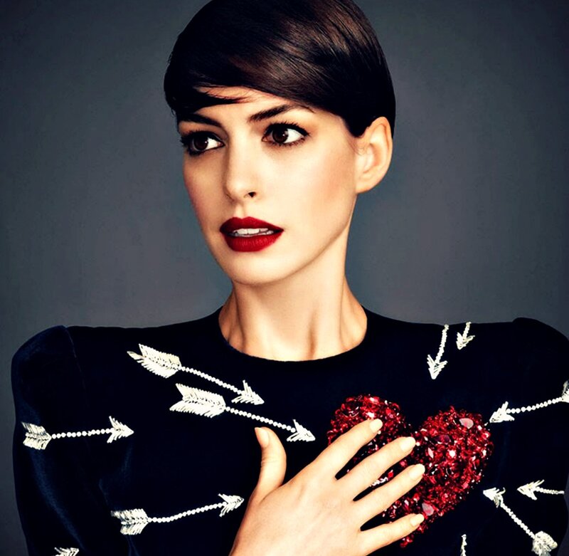 Woman with Red Lips — Black, Dramatic, Photograph, Red Heart