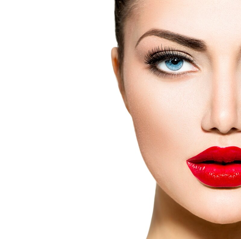Woman with Red Lips — Clean
