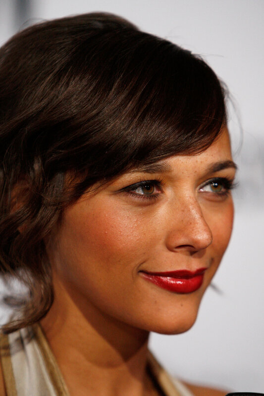 woman with red lipstick