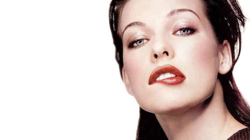 woman with red lipstick