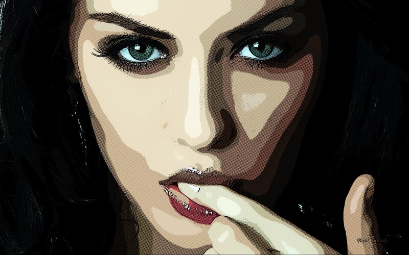 woman with red lipstick