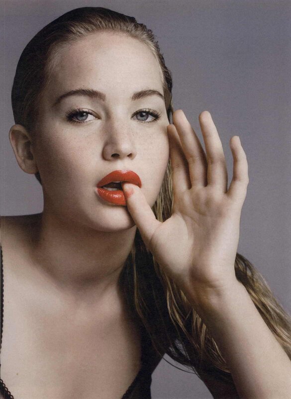 woman with red lipstick