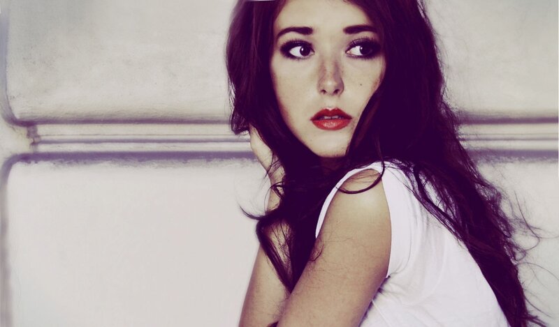 woman with red lipstick