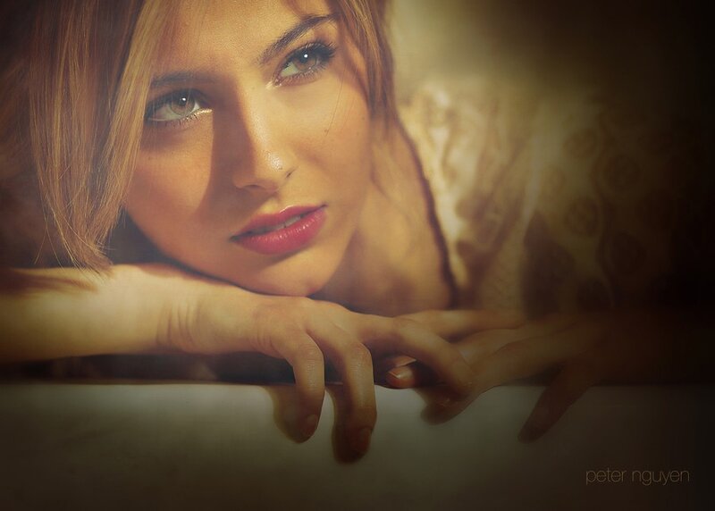 woman with red lipstick