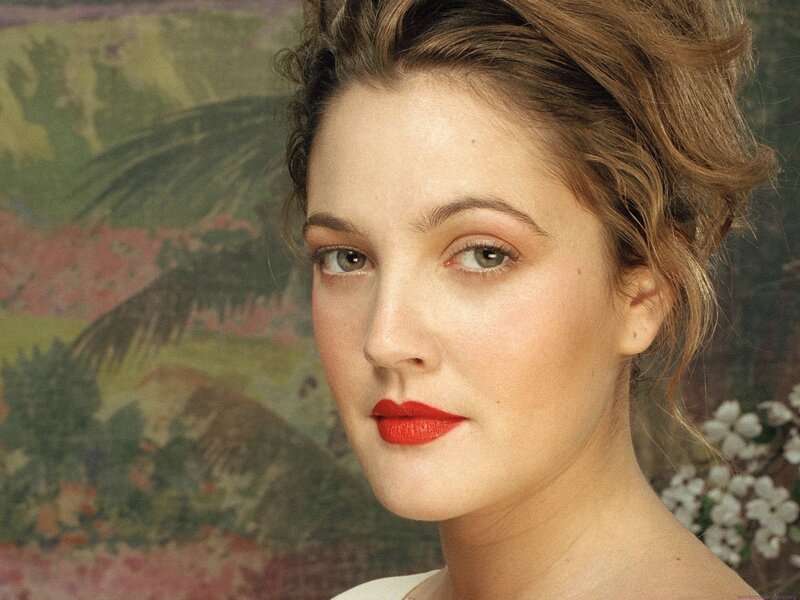 woman with red lipstick