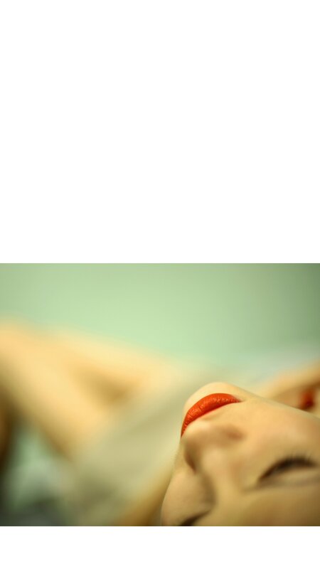 woman with red lipstick