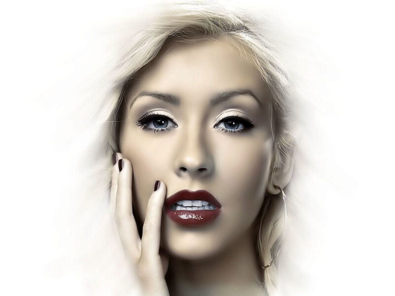 woman with red lipstick