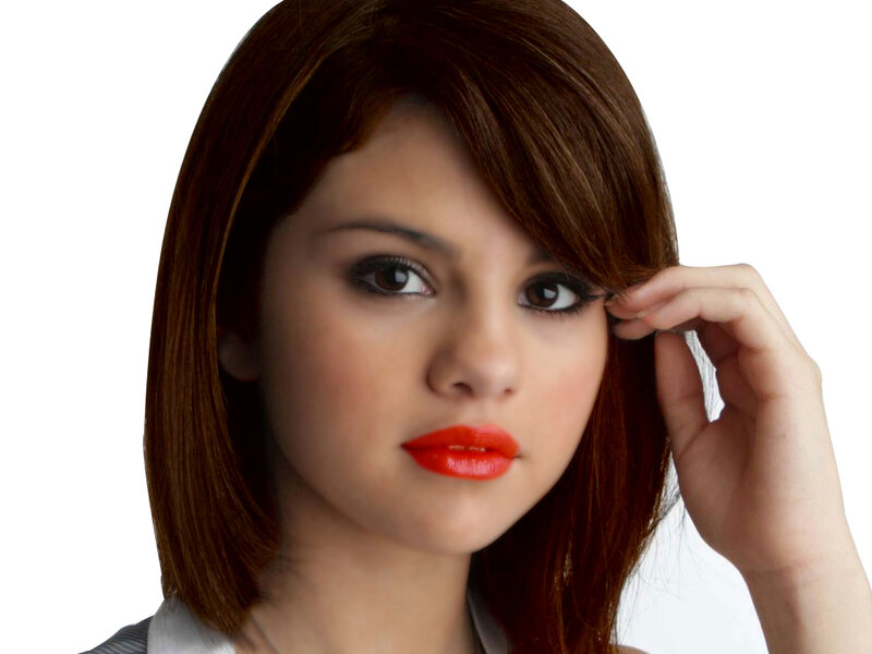 woman with red lipstick
