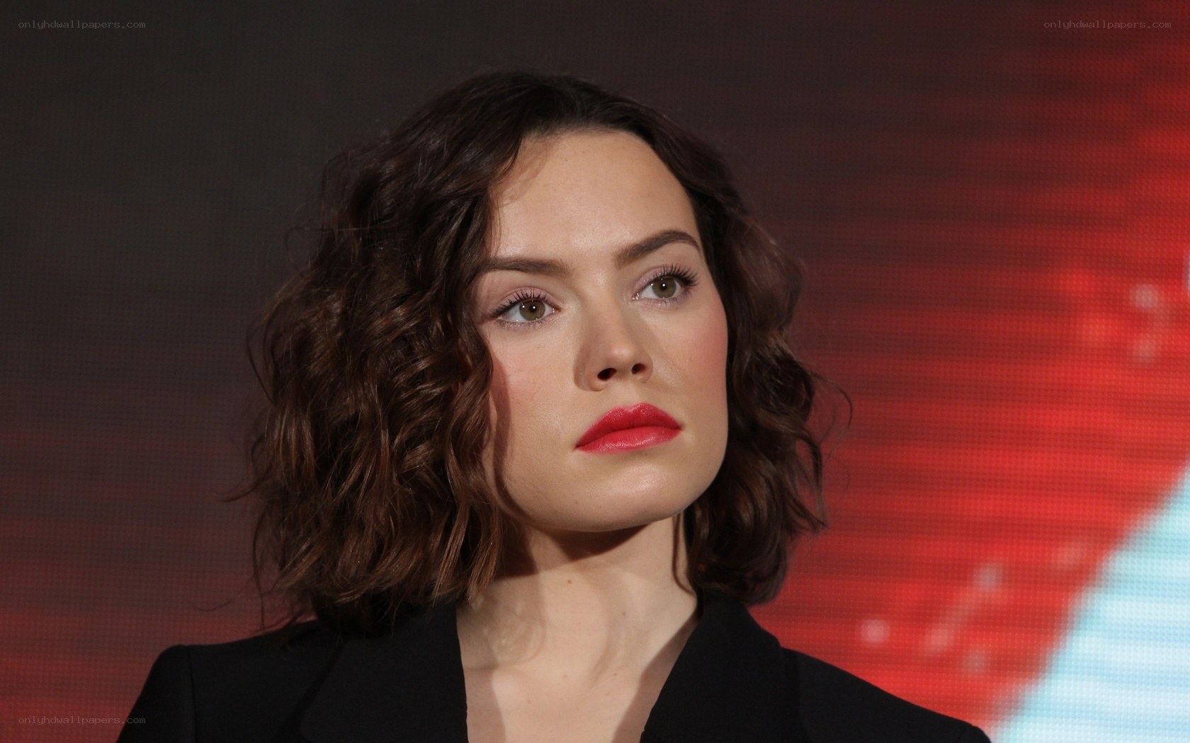 woman with red lipstick
