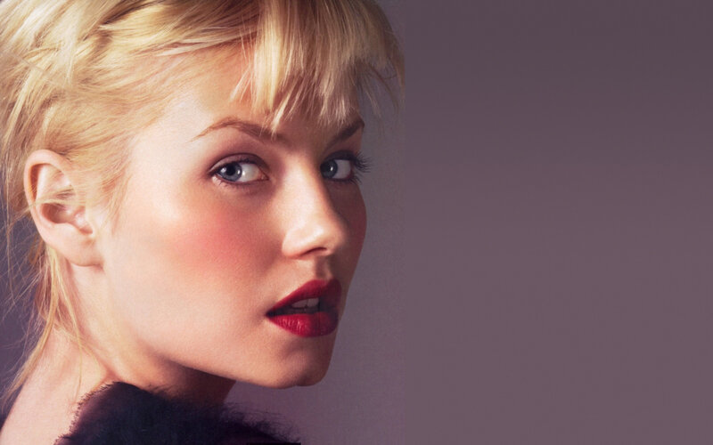 woman with red lipstick