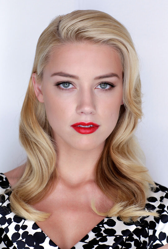 woman with red lipstick