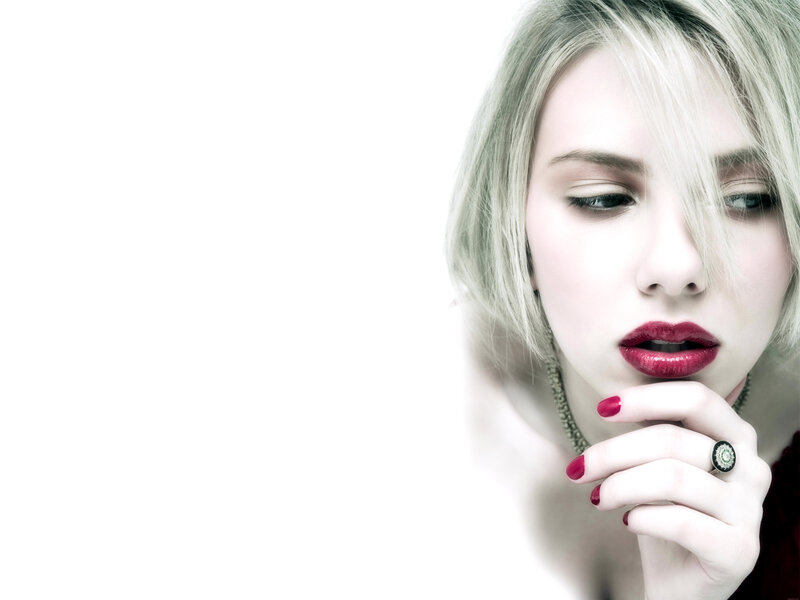 woman with red lipstick and nails