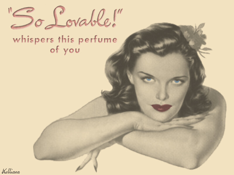 Woman with Red Lipstick — Beige, Seductive