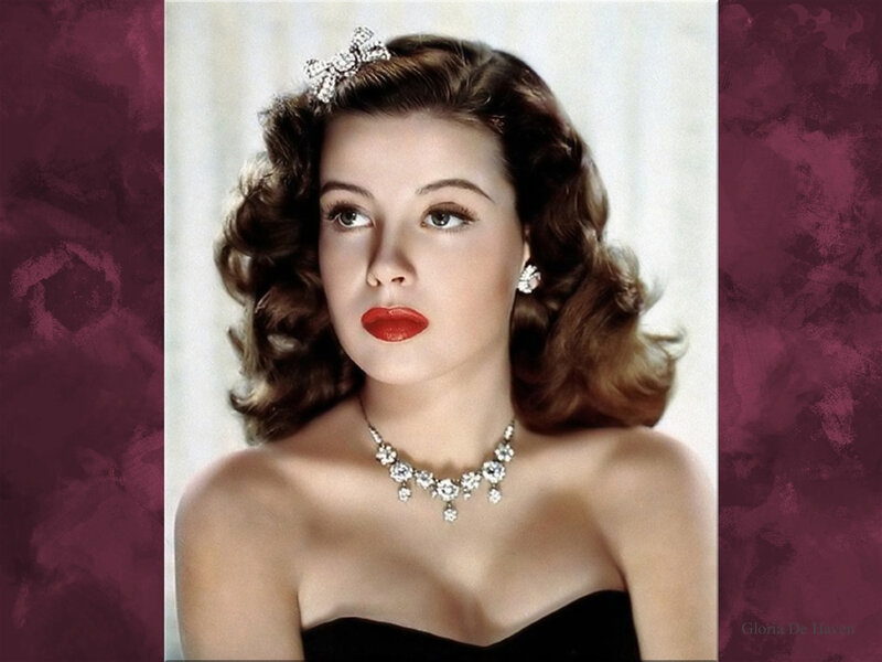 Woman with Red Lipstick — Black, Dramatic, Photograph, Diamond Necklace