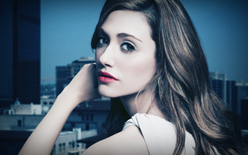 Woman with Red Lipstick — Blue, Dramatic, Photograph, City Skyline