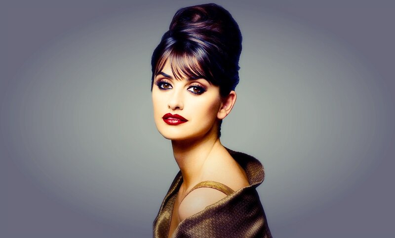 Woman with Red Lipstick — Brown, Dramatic, Photograph, Makeup