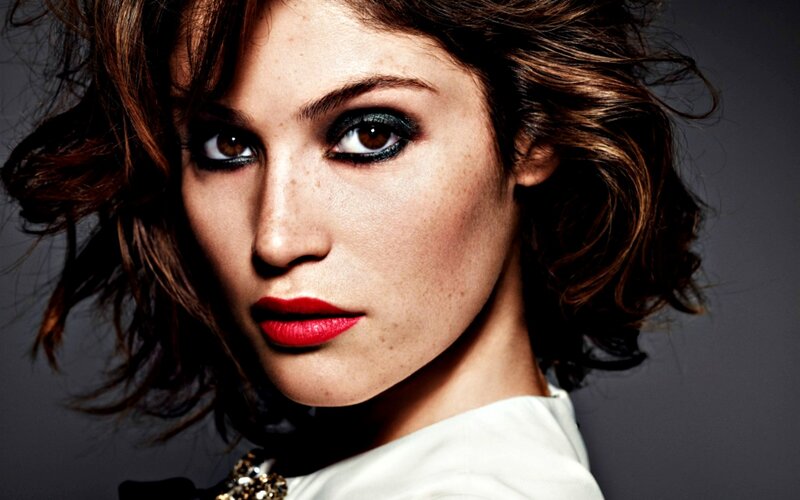 Woman with Red Lipstick — Brown, Dramatic, Photograph, Red Lipstick, Dark Eyeliner