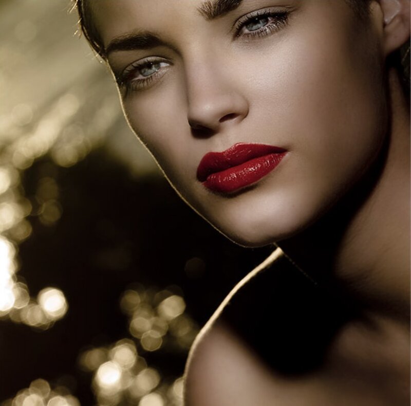 Woman with Red Lipstick — Dramatic, Photograph, Eyes