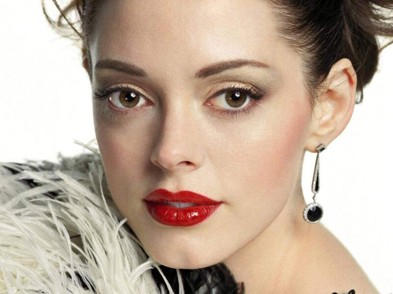 Woman with Red Lipstick — Dramatic, Photograph, Feather Boa