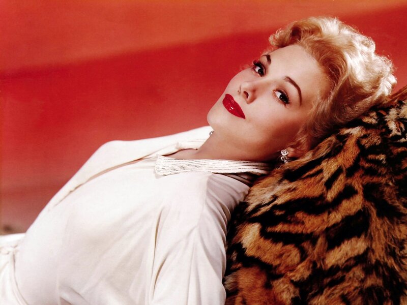 Woman with Red Lipstick — Dramatic, Photograph, Fur Coat, White Blouse