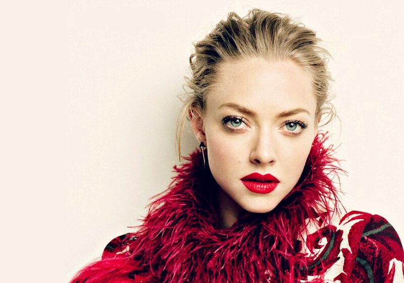 Woman with Red Lipstick — Dramatic, Photograph, Red Feather Boa