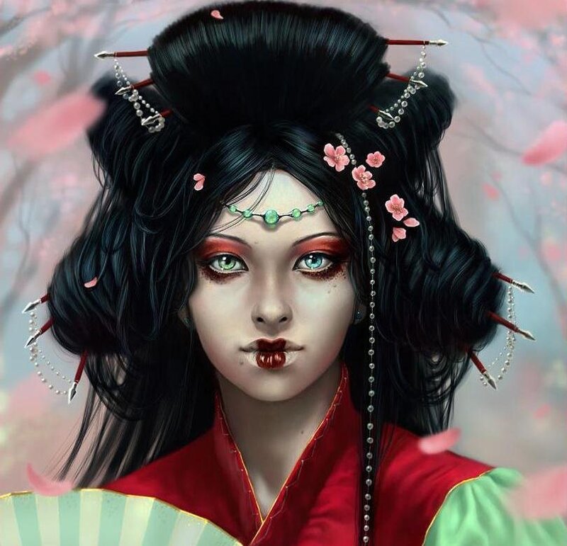 Woman with Red Lipstick — Dramatic, Spring