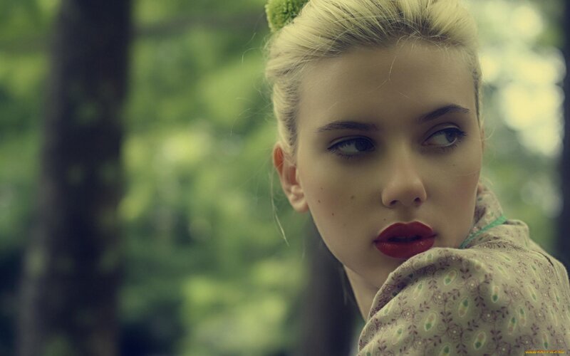 Woman with Red Lipstick — Green, Contemplative