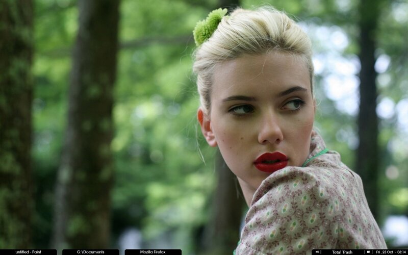 woman with red lipstick in forest