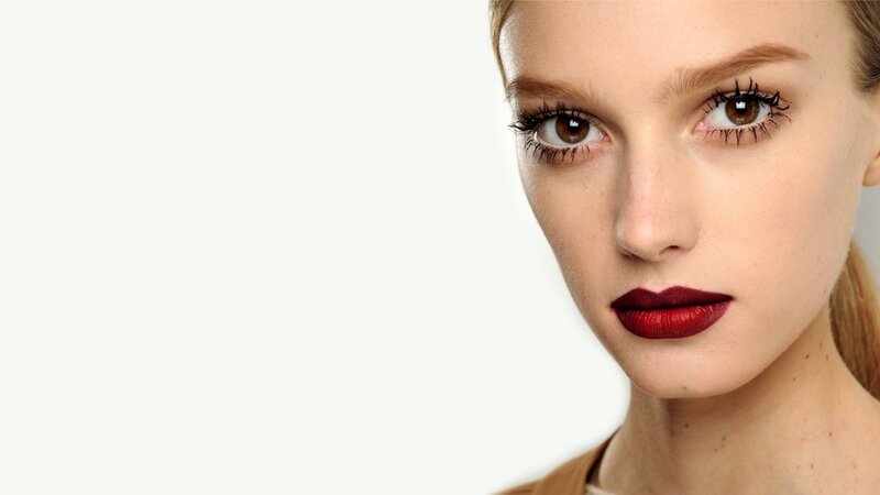 Woman with Red Lipstick — Neutral, Photograph, Eyes