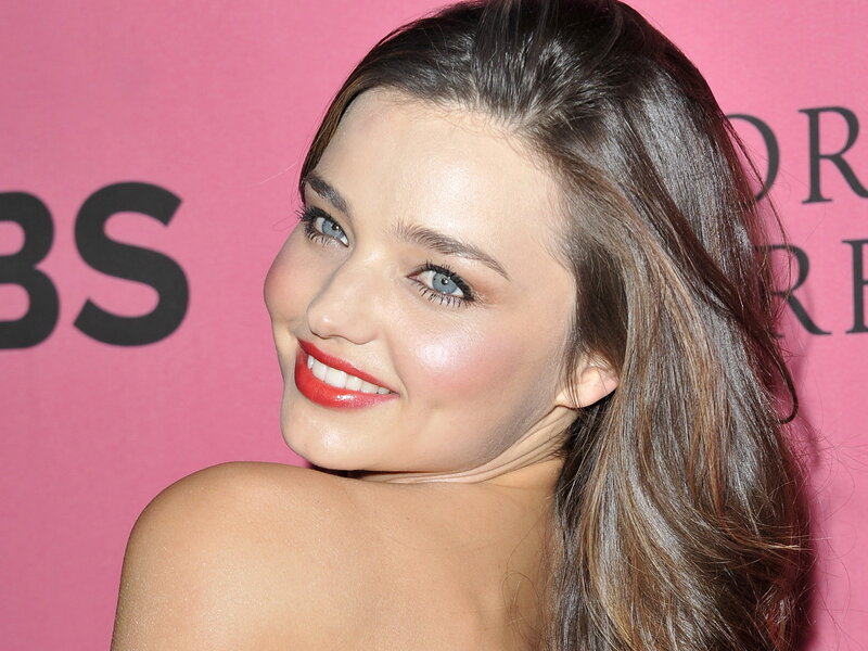 Woman with Red Lipstick — Pink, Smiling