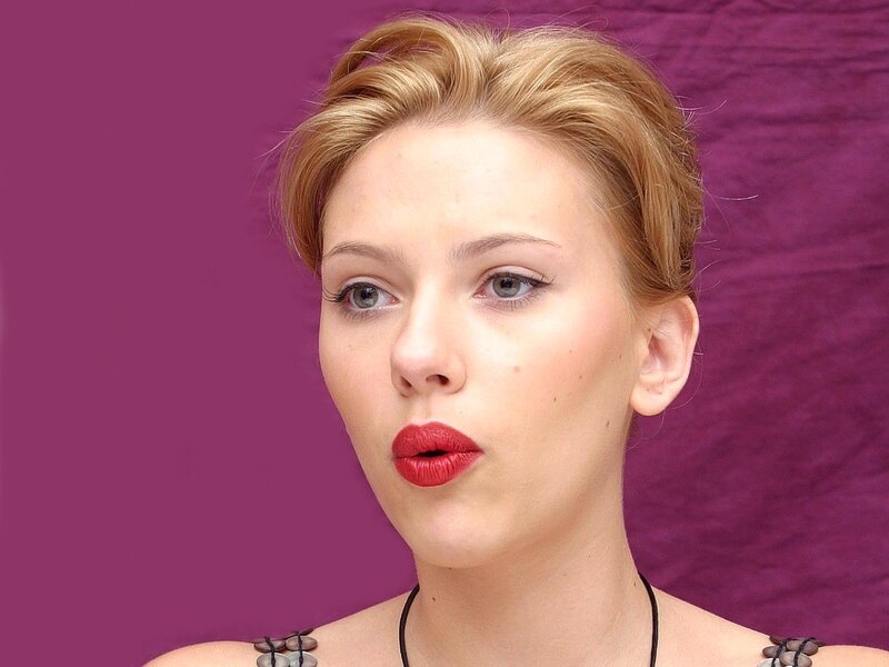 Woman with Red Lipstick — Purple, Neutral