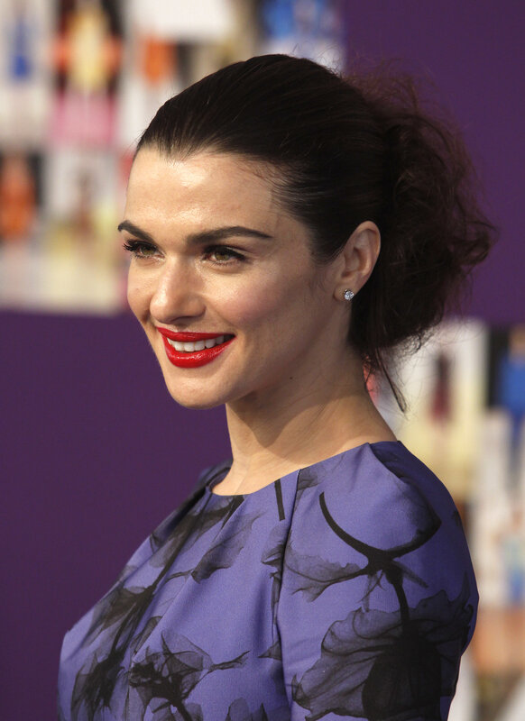 woman with red lipstick smiling