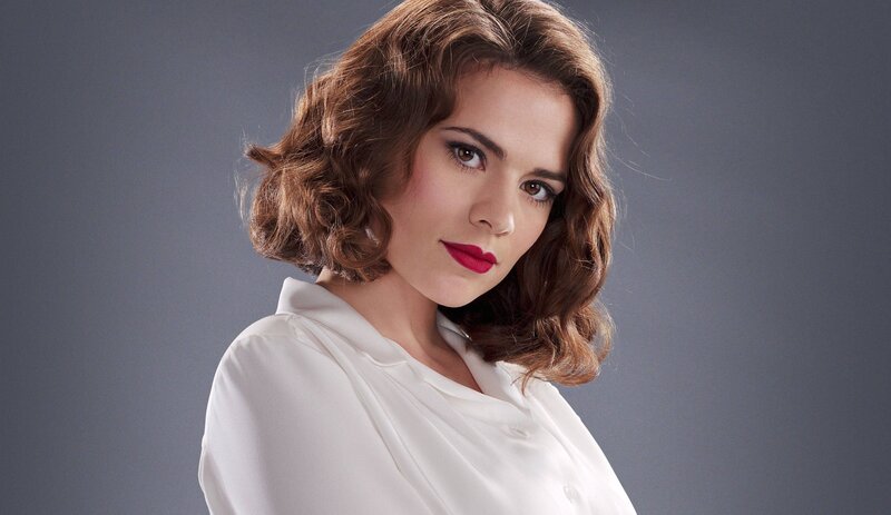 Woman with Red Lipstick — White, Serious