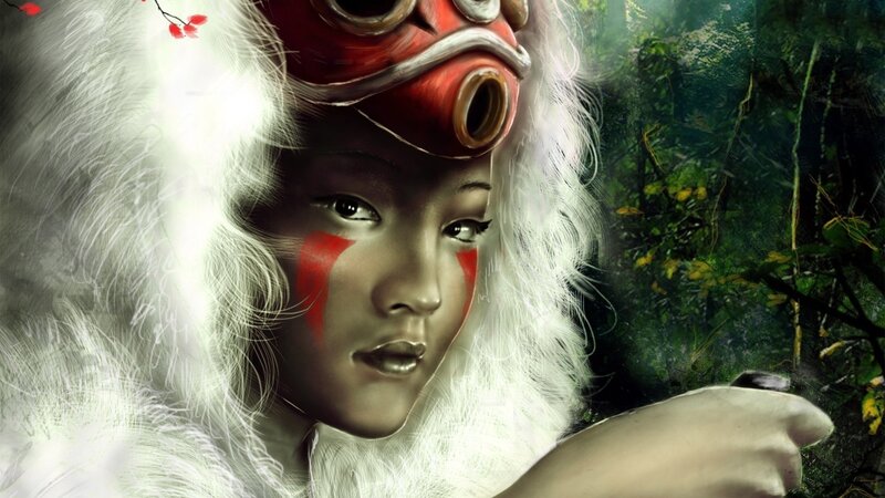 Woman with Red Mask — White