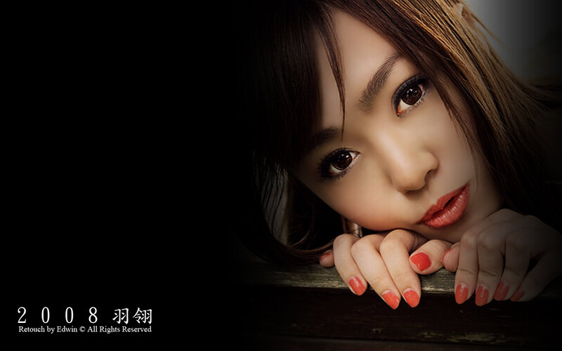 woman with red nails