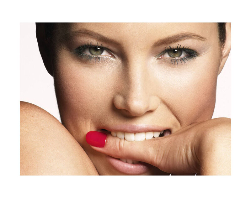 Woman with Red Nails — Skin Tone
