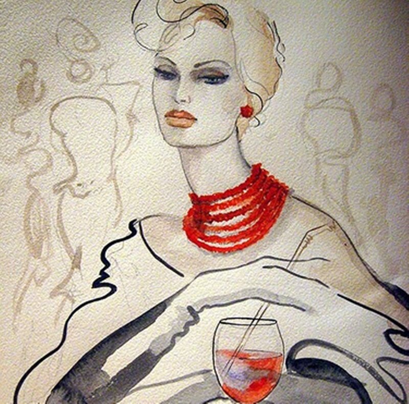 Woman with Red Necklace — Stylish