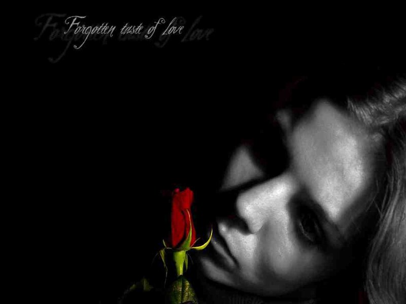 woman with red rose